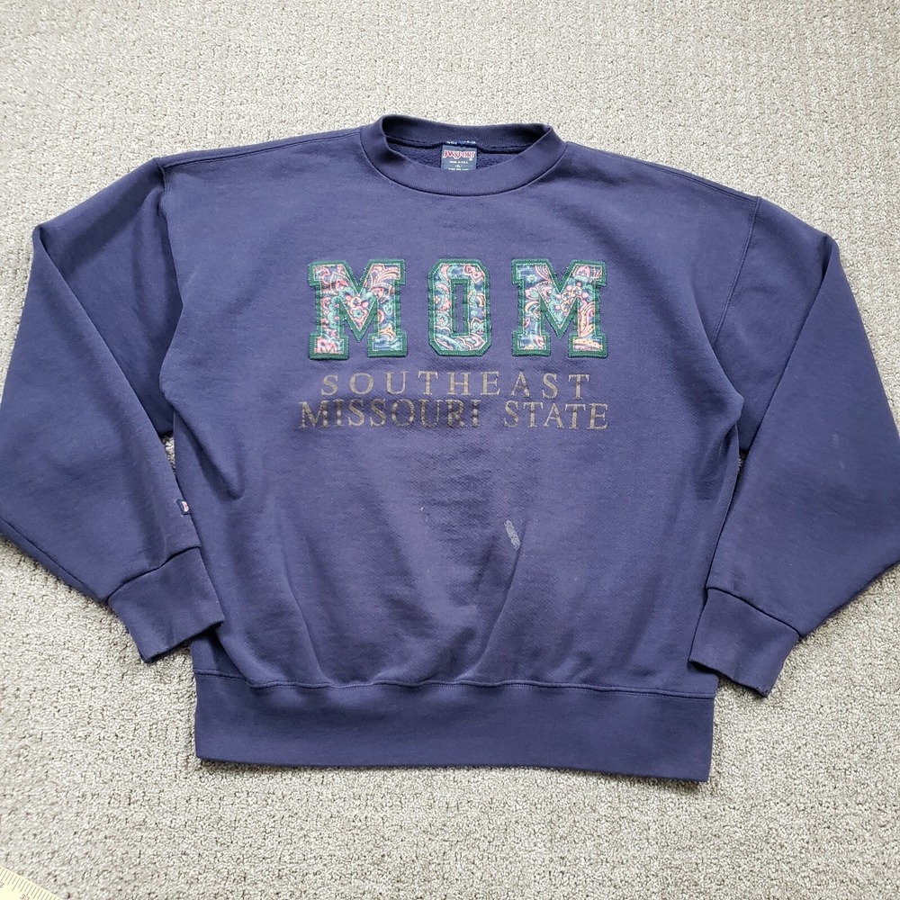 SOUTHEAST MISSOURI STATE Mom Sweatshirt XL Blue Crewneck Fleece Vintage Jansport